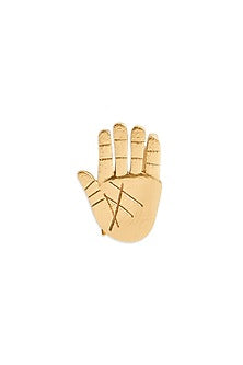 Gold Finish Palm Hair Pin