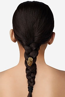 Gold Finish Palm Hair Pin