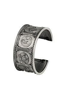 Silver Finish Sigil Storm Cuff