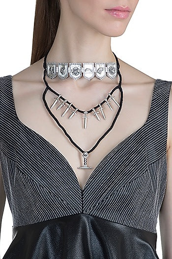 Silver Finish Tale Of Seven Kingdoms Layered Necklace