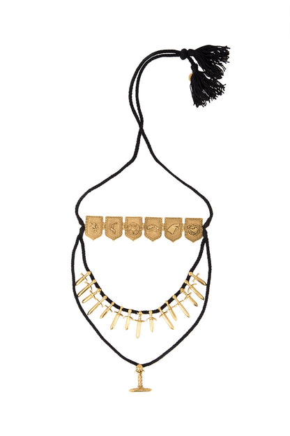 Gold Finish Tales Of Seven Kingdoms Layered Necklace