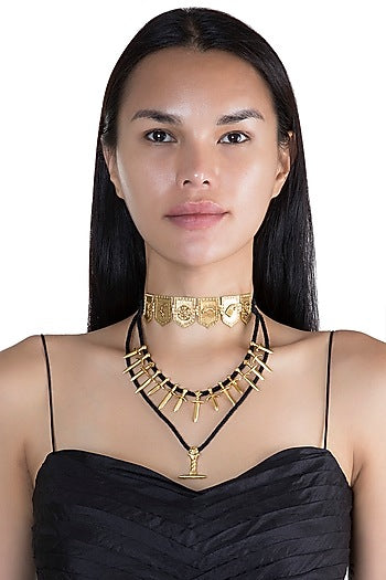 Gold Finish Tales Of Seven Kingdoms Layered Necklace