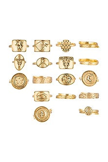 Gold Finish Winter Is Coming Rings