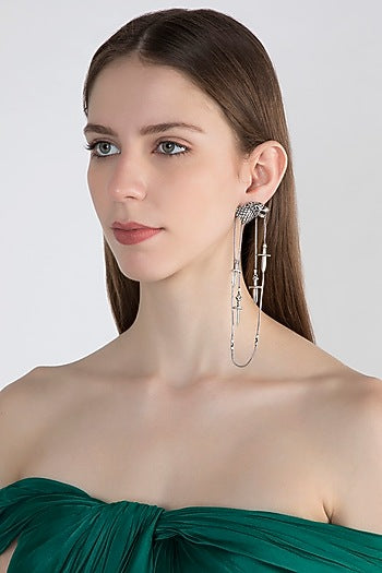 Silver Finish House of Stark Looped Earrings