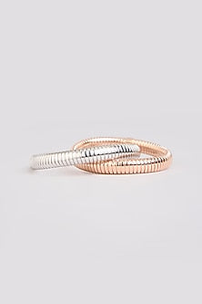 Two-Tone Finish Bangle In Sterling Silver
