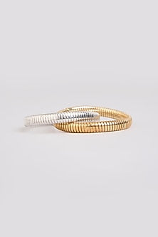 Two-Tone Finish Bangle In Sterling Silver