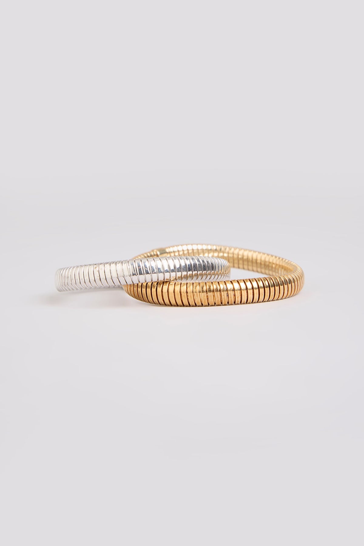 Two-Tone Finish Bangle In Sterling Silver