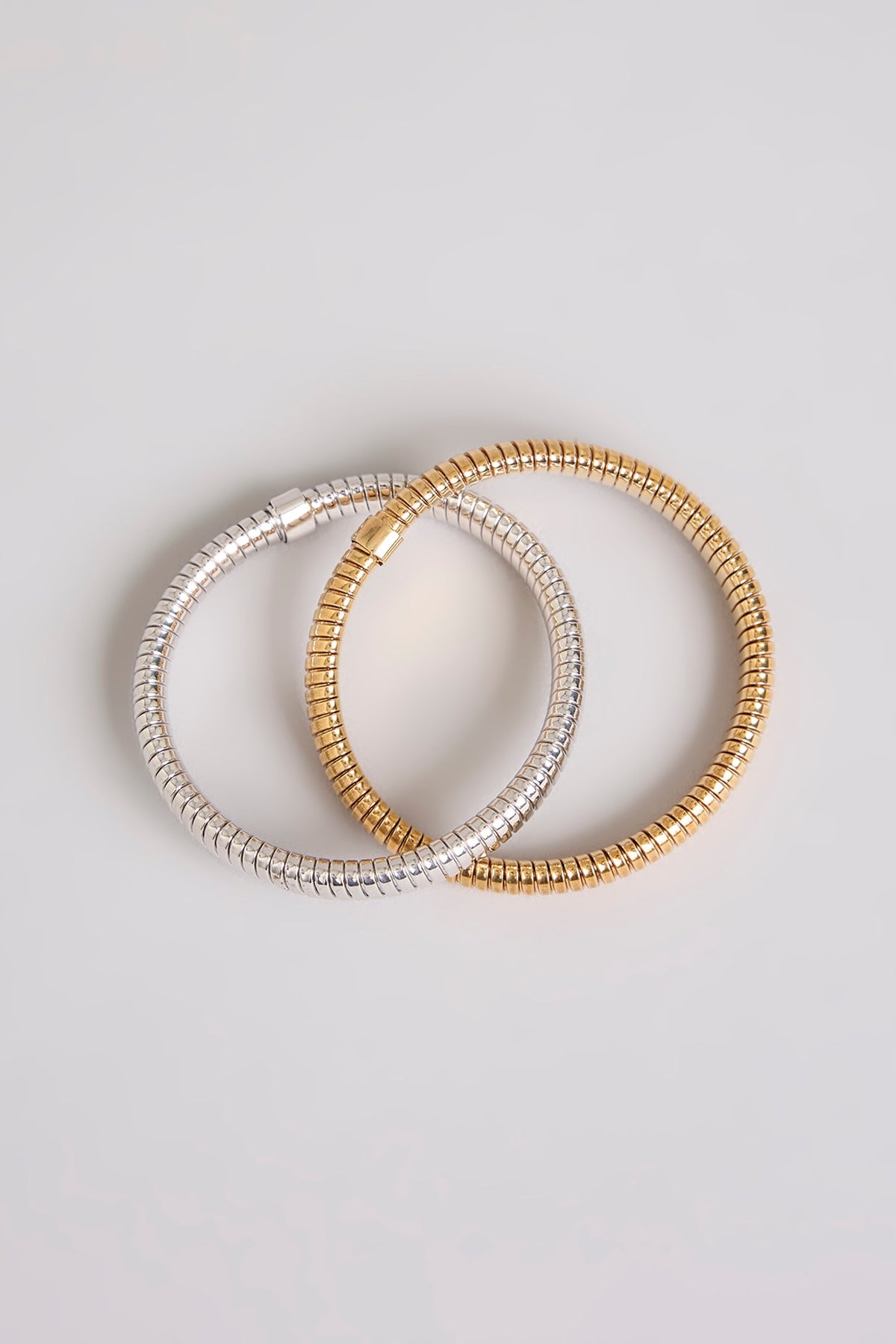 Two-Tone Finish Bangle In Sterling Silver