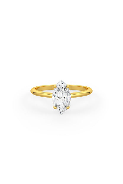 Gold Finish Heart Shaped Cubic Zirconia Ring In Sterling Silver