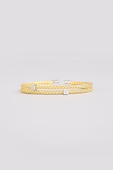 Gold Finish Bracelet In Sterling Silver