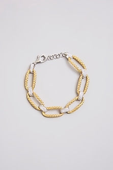 Gold Finish Bracelet In Sterling Silver