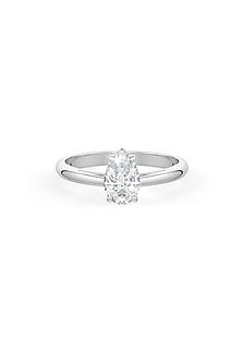 White Rhodium Finish Pear-Shaped Cubic Zirconia Crystal Ring In Sterling Silver