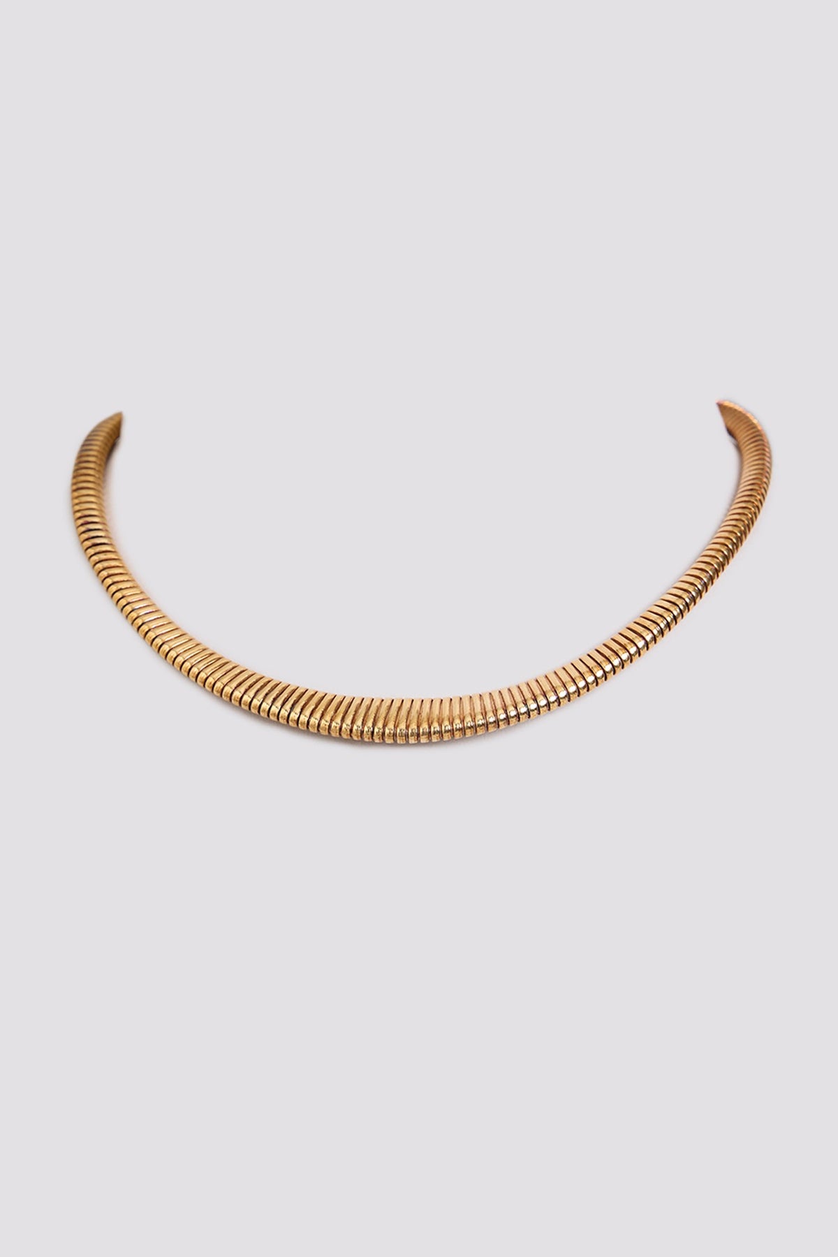 Gold Finish Necklace In Sterling Silver