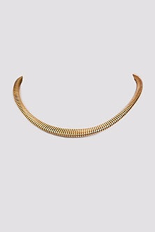 Gold Finish Necklace In Sterling Silver
