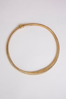 Gold Finish Necklace In Sterling Silver