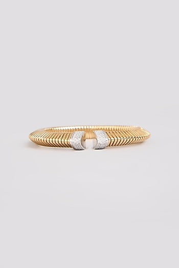 Gold Finish Bracelet In Sterling Silver