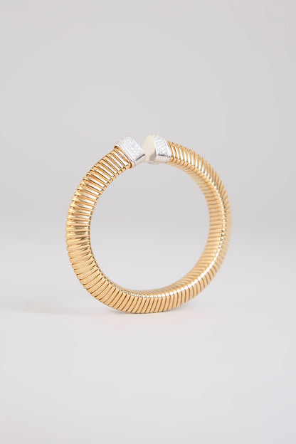 Gold Finish Bracelet In Sterling Silver