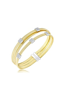 Gold Finish Bracelet In Sterling Silver