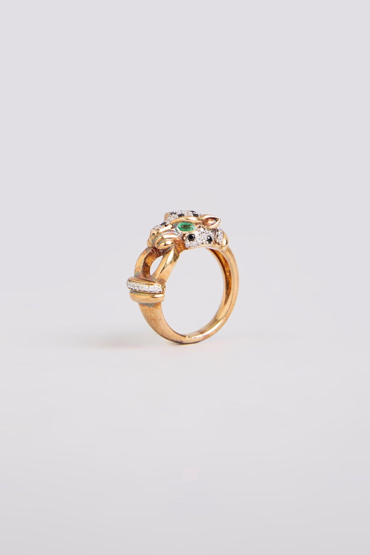 Gold Finish Ring In Sterling Silver