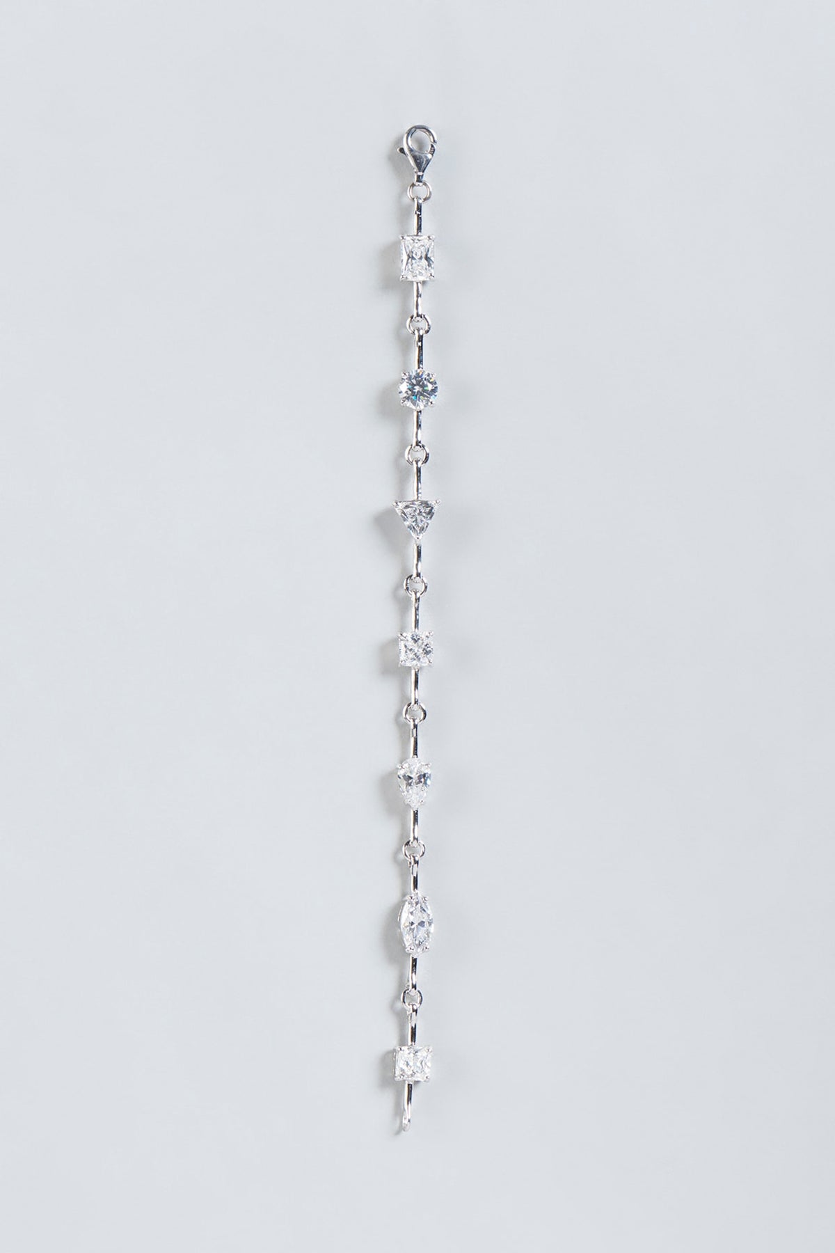 White Finish Zirconia Tennis Bracelet In Sterling Silver