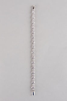 White Finish Tennis Bracelet In Sterling Silver