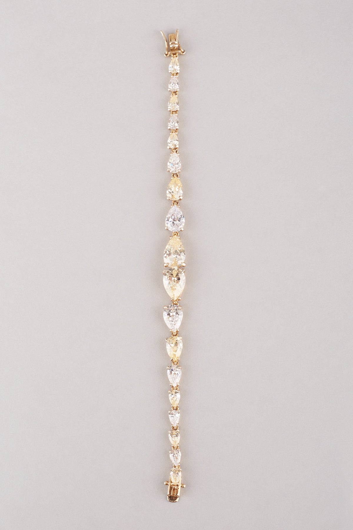 Gold Plated Tennis Bracelet In Sterling Silver