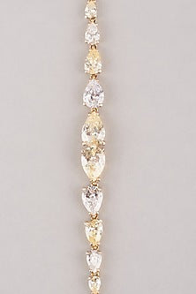 Gold Plated Tennis Bracelet In Sterling Silver