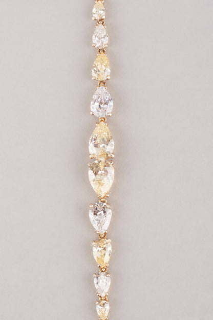 Gold Plated Tennis Bracelet In Sterling Silver