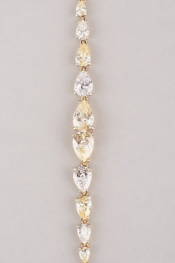 Gold Plated Tennis Bracelet In Sterling Silver