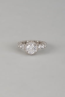 White Finish 2.5-Carat Diamond Ring In Sterling Silver