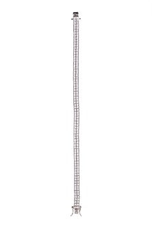 White Finish Tennis Bracelet With Cubic Zircons In Sterling Silver