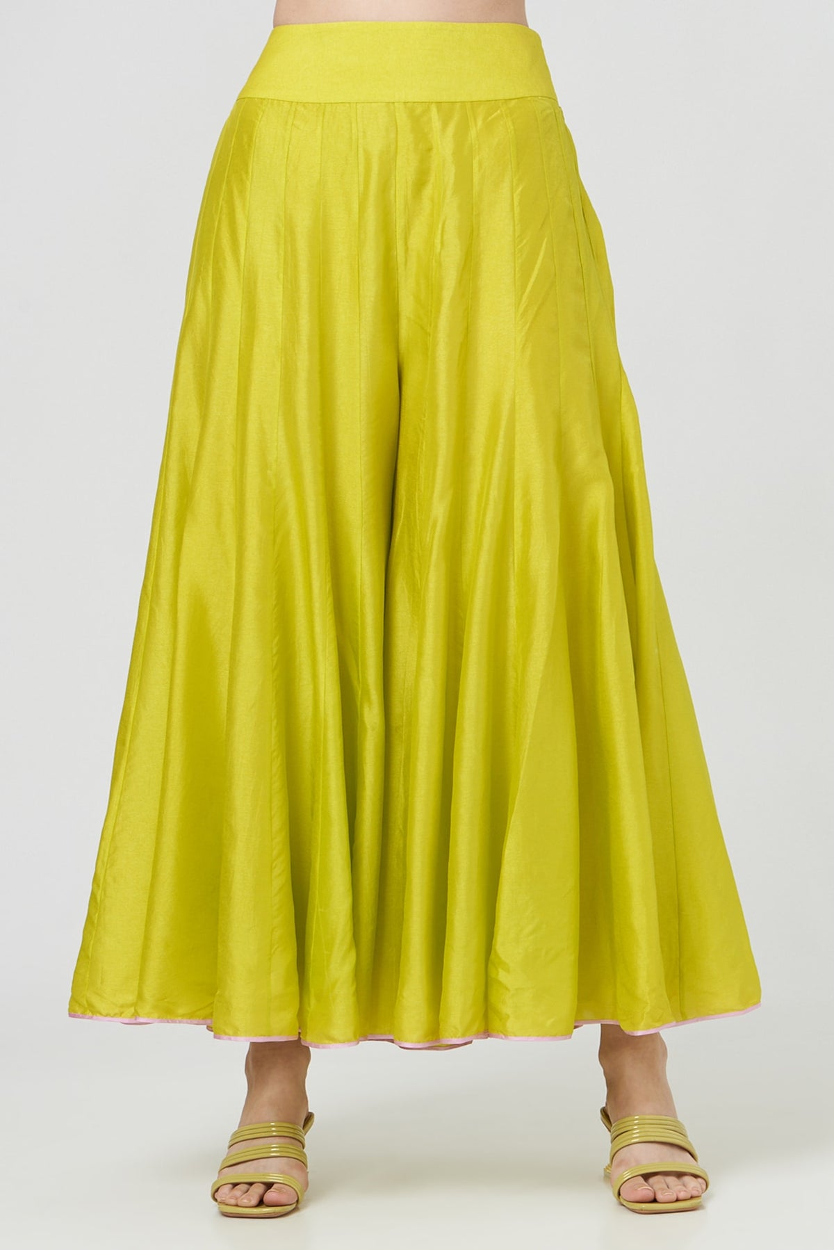 Spring Green Silk Sharara Set