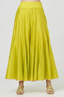 Spring Green Silk Sharara Set