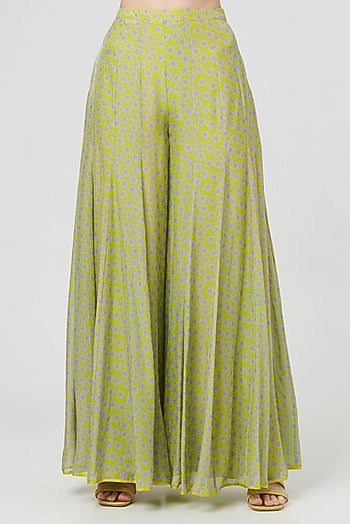 Spring Green Printed Sharara Set