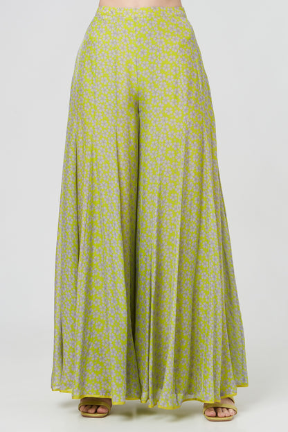 Spring Green Printed Sharara Set
