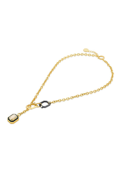 Bling Link Lock Crystal Necklace 