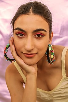 Multi-Colored Beaded Earrings