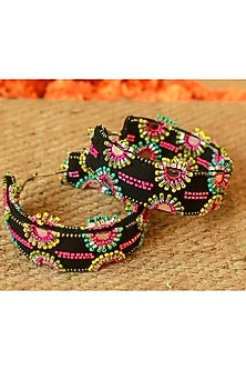 Multi-Colored Beaded Hand-Embroidered Earrings
