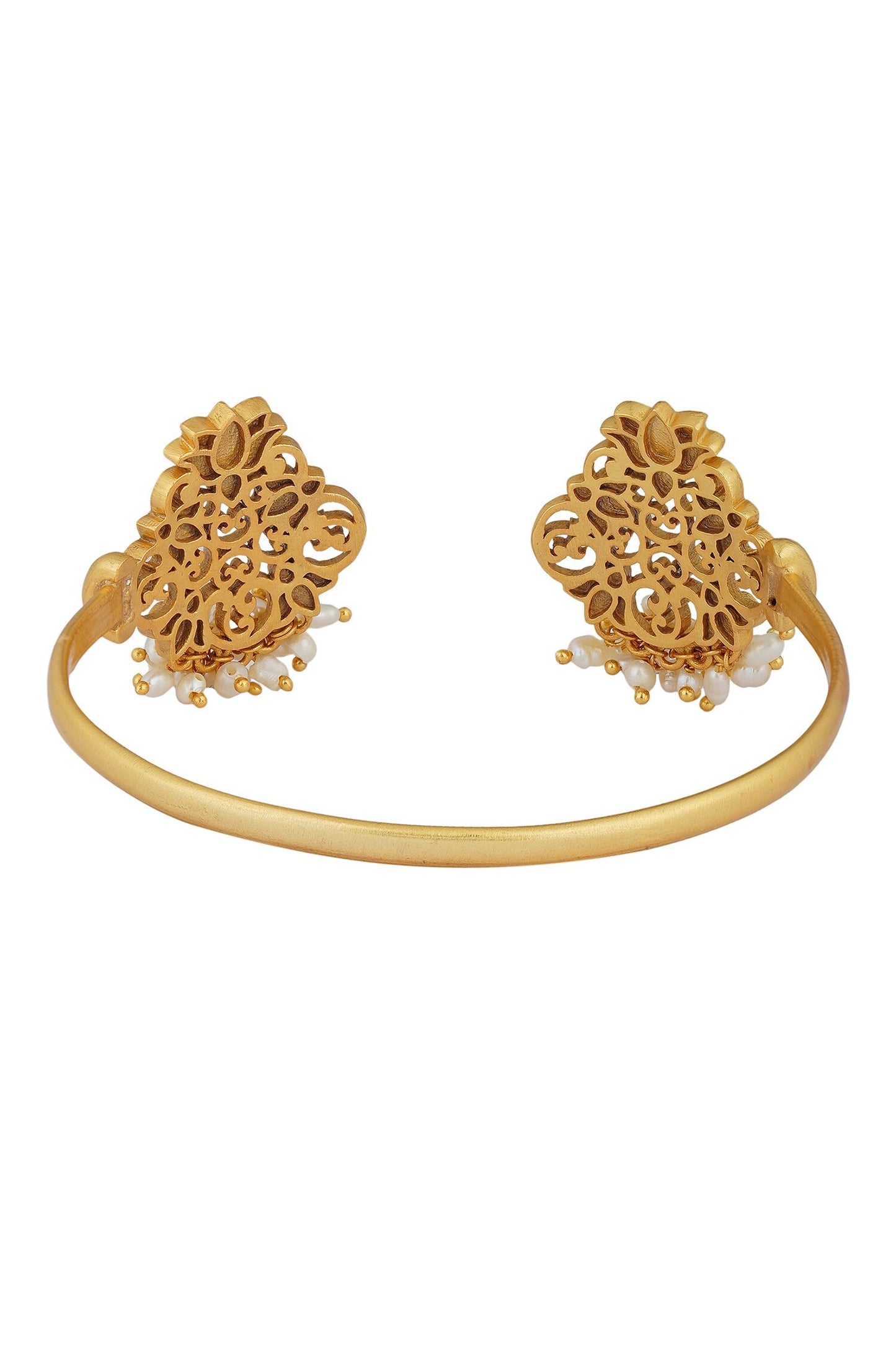 Glory Lotus Motif Cuff Bracelet 