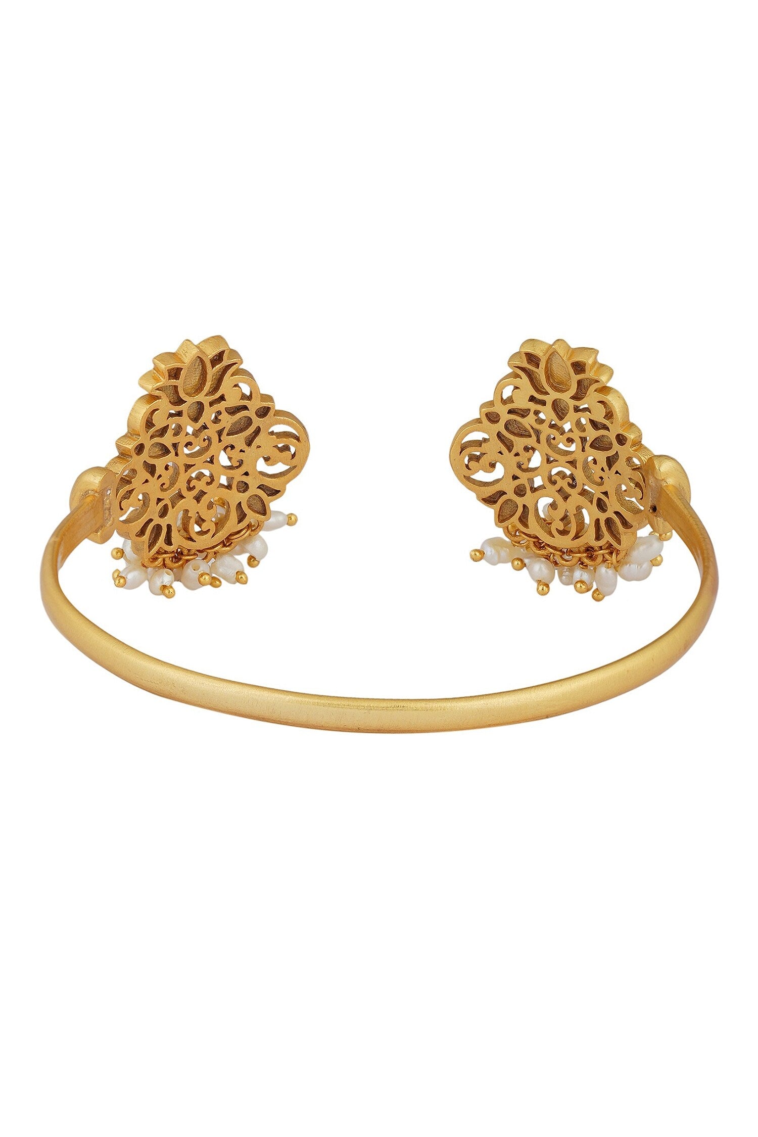 Glory Lotus Motif Cuff Bracelet 
