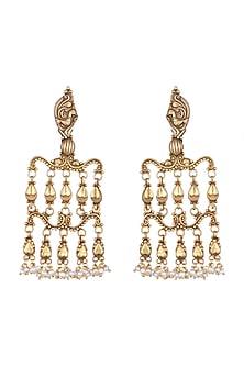 Gold Plated Temple Style Earrings