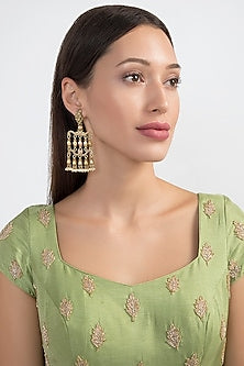Gold Plated Temple Style Earrings
