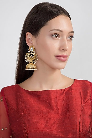 Gold Plated Jhumka Earrings