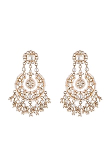 Gold Plated Kundan Chandbali Earrings