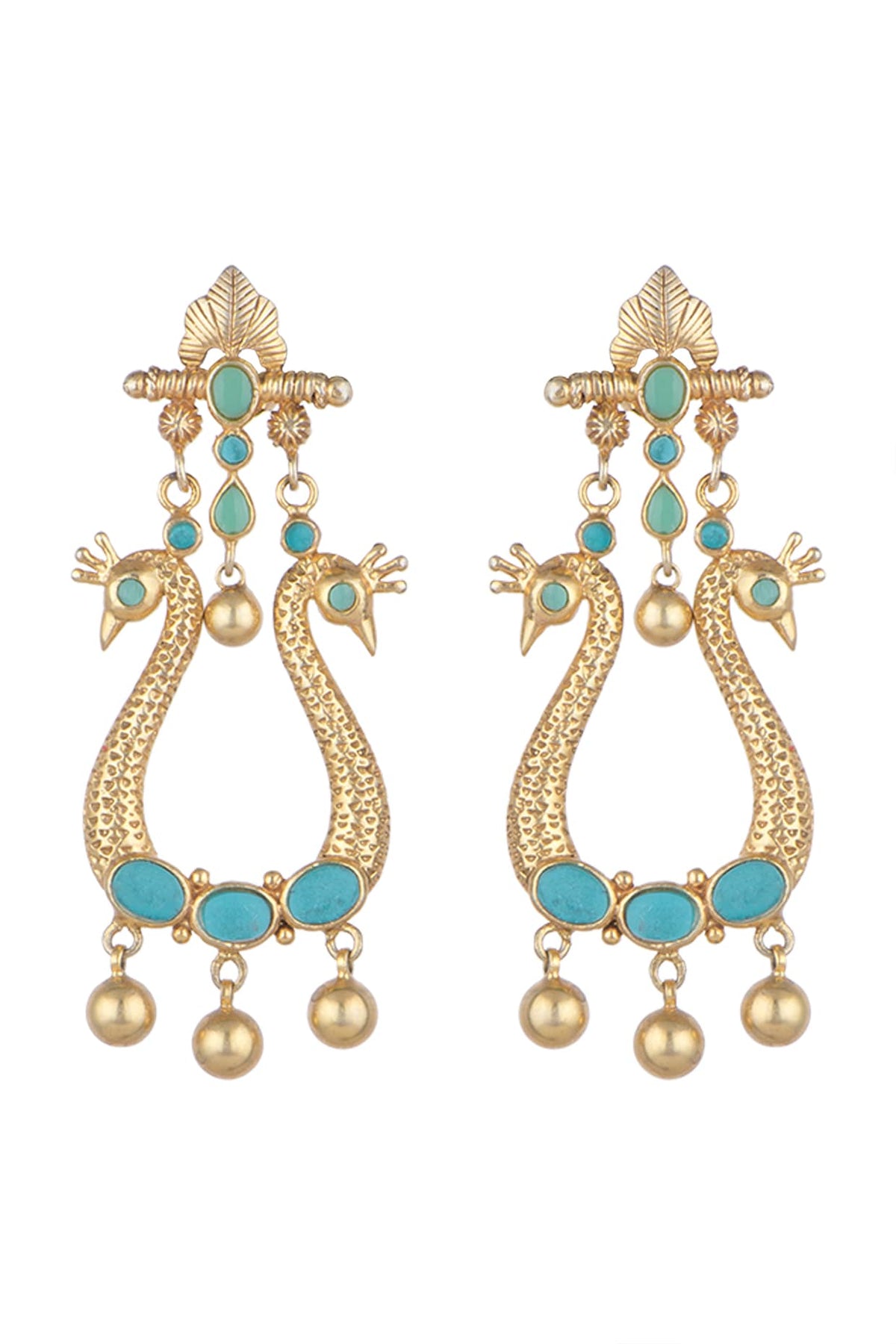 Gold Plated Kundan & Stones Earrings