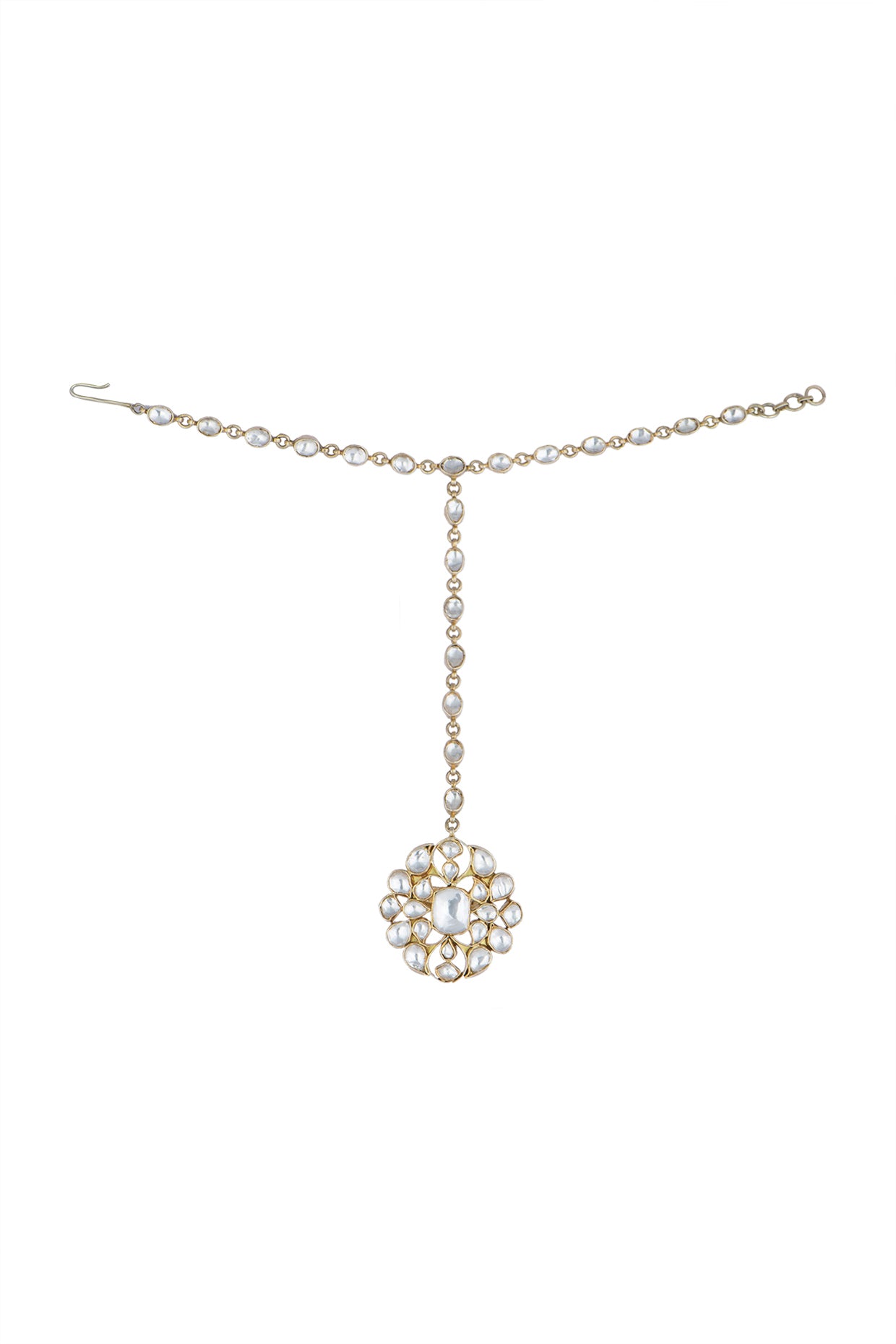 Gold Plated Kundan Hath Phool