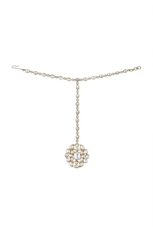 Gold Plated Kundan Hath Phool