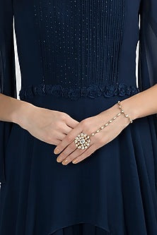 Gold Plated Kundan Hath Phool