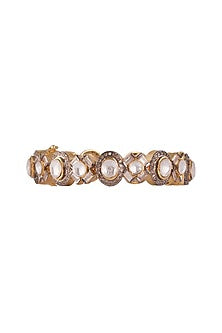 Gold Plated Polki Openable Cuff