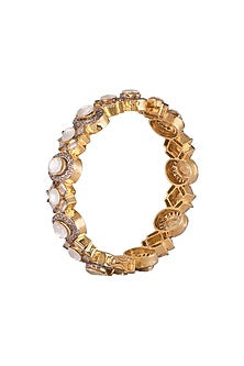 Gold Plated Polki Openable Cuff